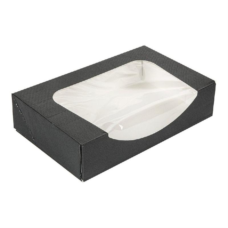 Boite usage froid av/ fenêtre The Pack nano micro noir 19,7x12x4,5cm - par 400_0