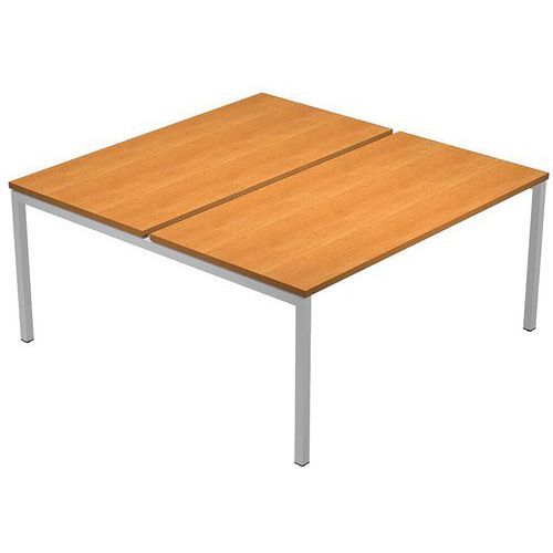 BUREAU BENCH FAST 4 PIEDS SECTION CARRÉ 160X164 CM - AULNE
