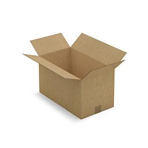 CAISSE CARTON BRUNE SIMPLE CANNELURE RAJA 46X26X26 CM