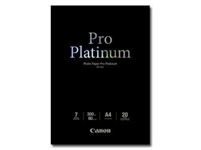 CANON PAPIER PHOTO PROFESSIONNEL PLATINUM A4 PT-101 - 20 FEUILLES