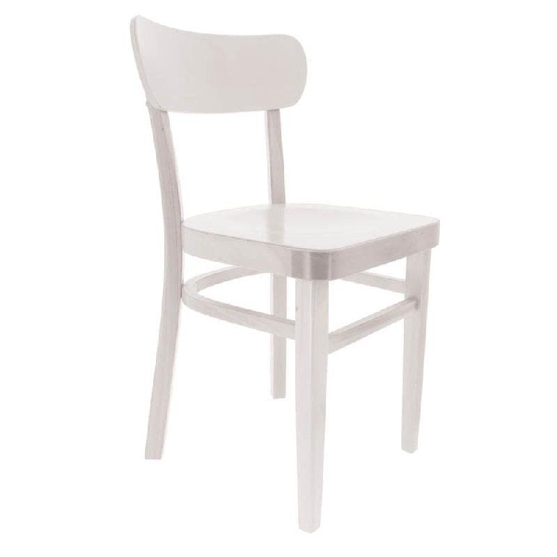 Chaise d'intérieur Bastia en bois finition blanche - par 2_0