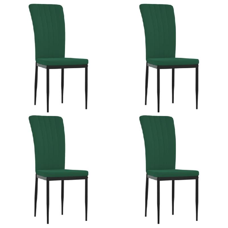 Chaises à manger lot de 4 Vert foncé Velours Modèle Oasis Royale - 326106_0