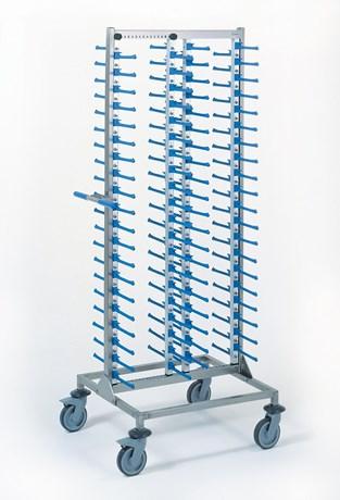 CHARIOT PORTE-ASSIETTES GARNIES MODÈLE HAUT 4 PILES 80 ASSIETTES