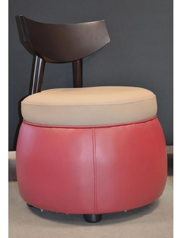 Chauffeuse Bubble - Pouf avec dossier rembourré sur mesure et finitions au choix_0