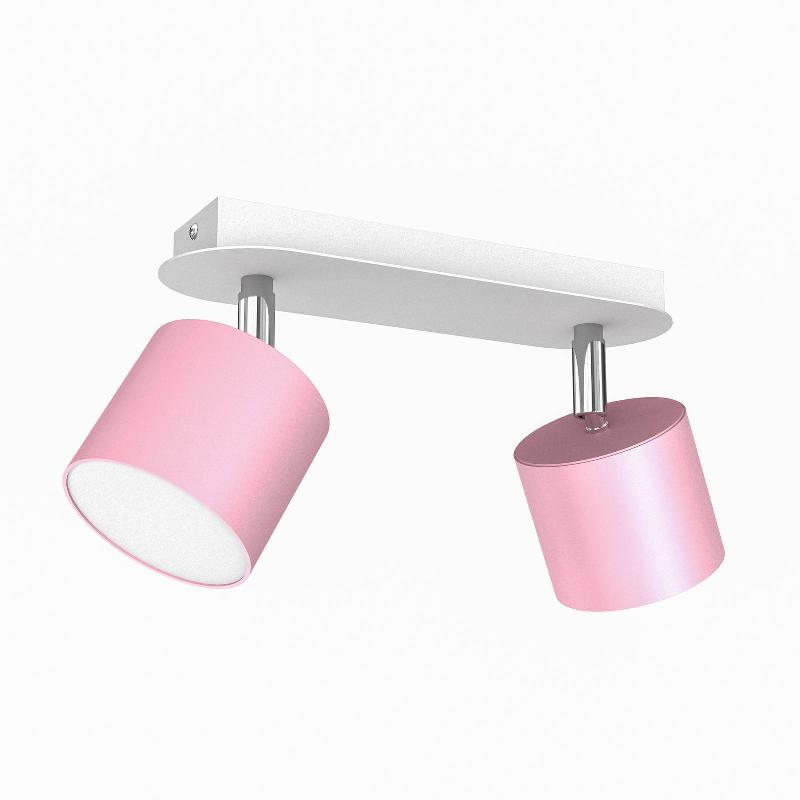EKO-LIGHT CLOUDY SPOT POUR PLAFOND À DEUX LAMPES ROSE