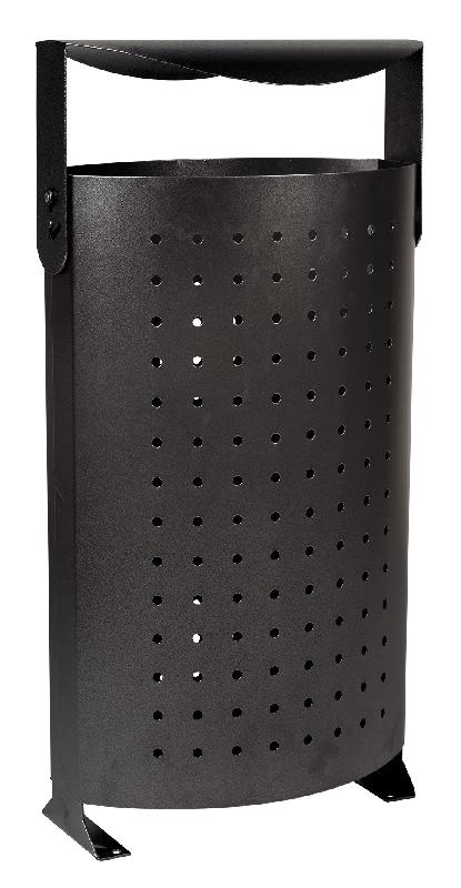 Corbeille Urbaine ARCO - 85 litres - Acier galvanisé - Couvercle rabattable_0