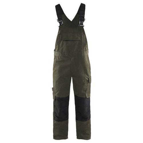 COTTE À BRETELLES STRETCH VERT OLIVE/NOIR TAILLE 50C - BLAKLADER