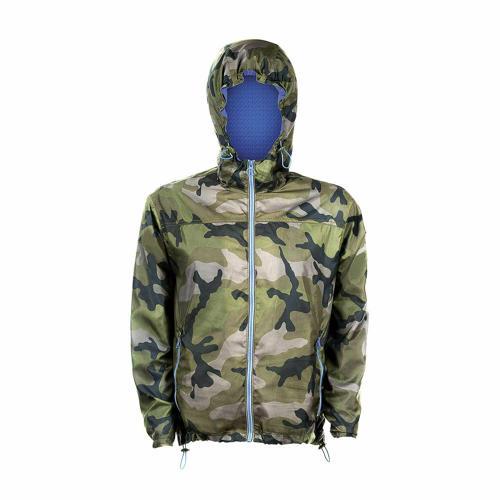COUPE-VENT DOUBLÉ EN NYLON CAMO/ROYAL