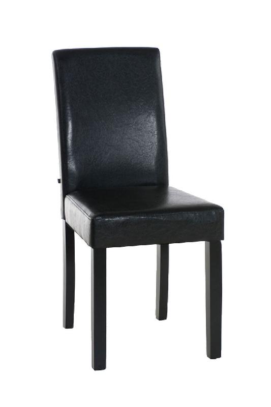 Décoshop26 - Chaise de salle à manger x1 design moderne en PVC marron et pieds en bois noir 10_0002026 - marron Bois massif 3000250797481_0