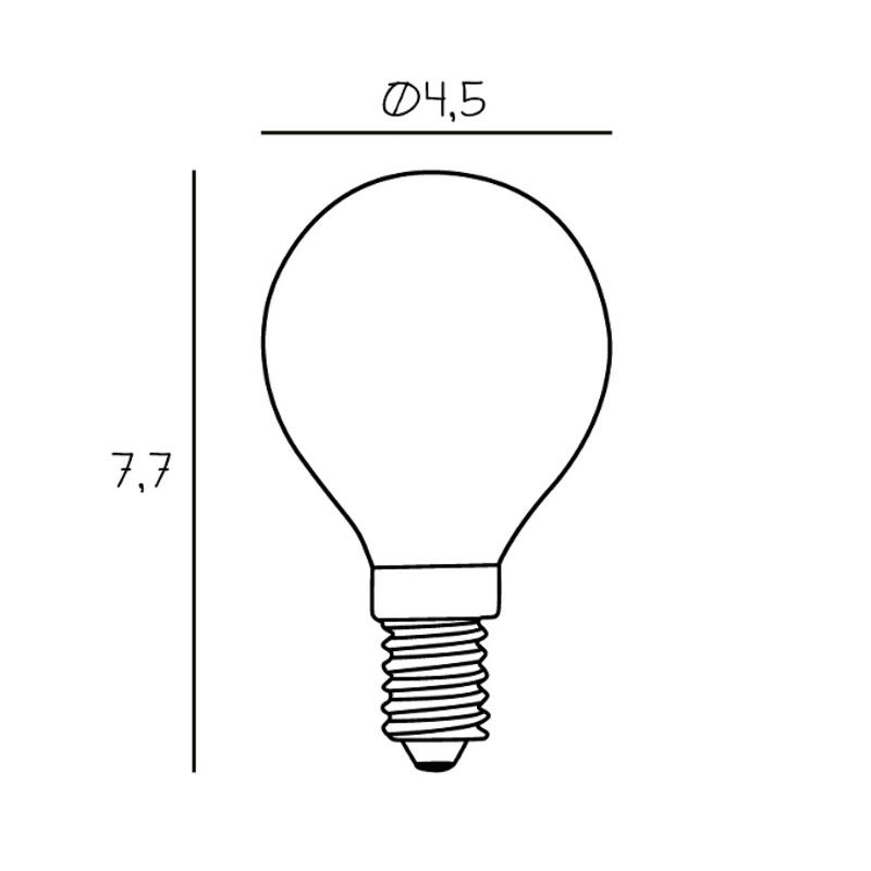 DESIGN BY US AMPOULE LED ARBITRARY, E14 MATE 2,5 W 2.700 K INTENSITÉ VARIABLE