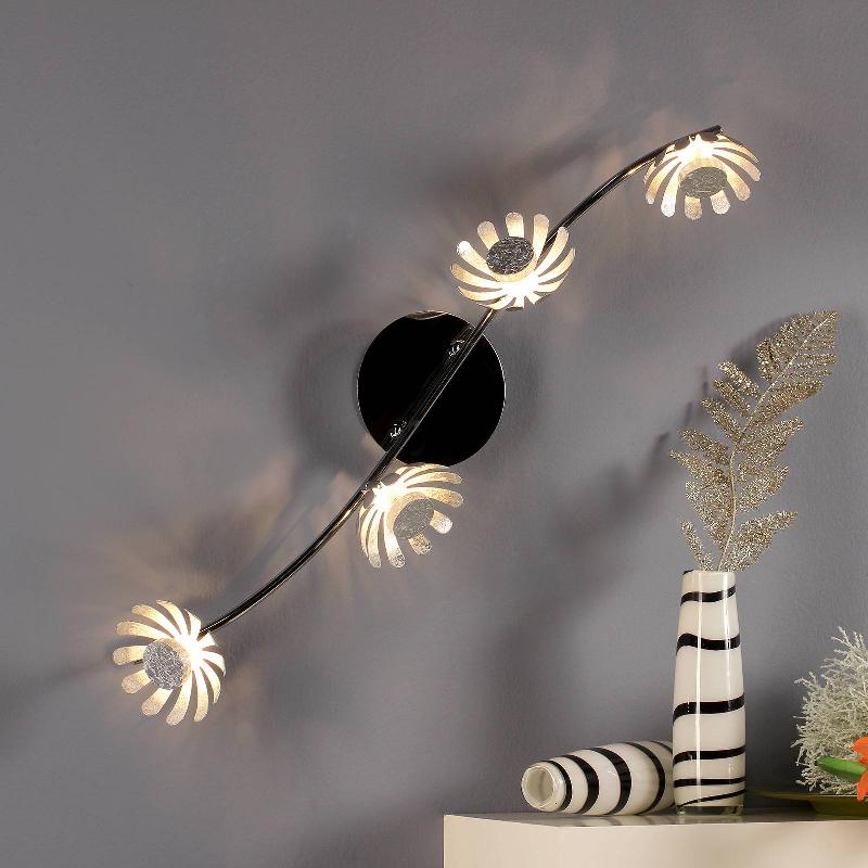 ECO-LIGHT APPLIQUE LED BLOOM À 4 LAMPES ARGENTÉ