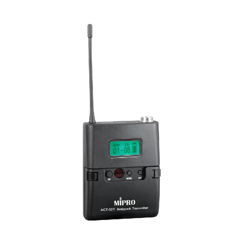 Émetteur UHF ACT 32T Pocket Mipro - multifréquences, léger et robuste - compatible sonos portables et micros HF Mipro_0
