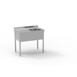 ERATOS Plonge Gamme 600 Aisi-304 18/10 1000X600X850 - 1 Cuve 400X400X250 - Egouttoir A Gauche FGB-106/11I - Acier inoxydable 18/10 FGB-106/11I_0