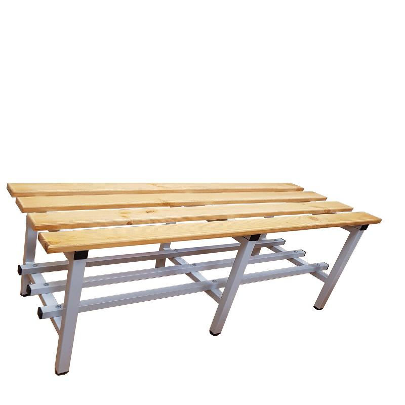 Fleda TRADING Banc de vestiaire avec lattes en bois (N.2 pièces) Dim. L100xP40xH45 cm - gris 2XFLPANCA100_0