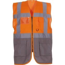 Gilet multifonction haute visibilité  orange|gris T.XXL Yoko - XXL polyester 6933883201629_0