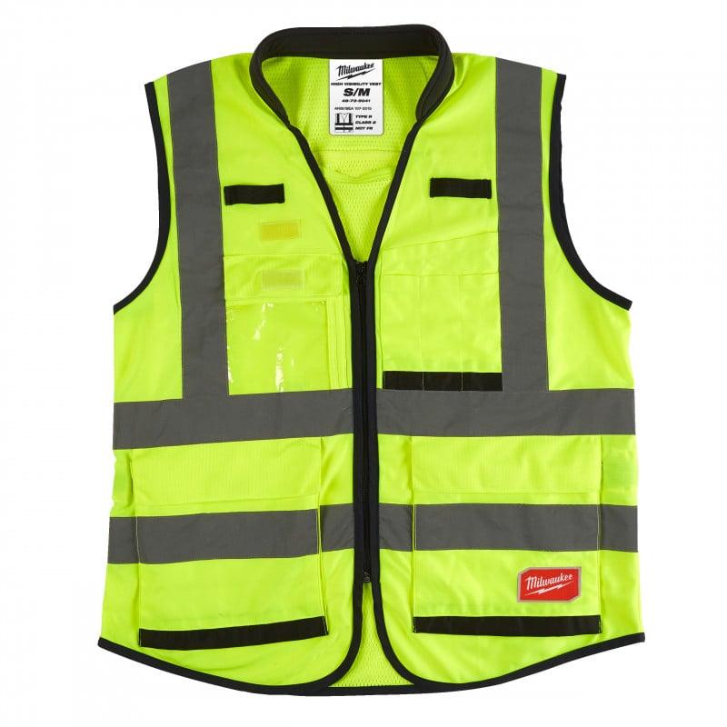 Gilet premium haute visibilté jaune - 15 poches - MILWAUKEE | 4932471895_0