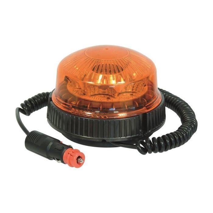 Gyrophare LED rotatif magnétique - 11575106 - plat pour véhicules d'urgence ou d'intervention_0