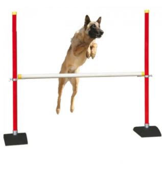Haie avec poteaux et barres - Obstacle de saut en hauteur pour sport canin et Agility_0