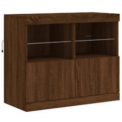 Helloshop26 - Buffet bahut commode armoire meuble de rangement organisateur cuisine salle de séjour salon avec lumières LED 81 x 37 02_0029934 - 300_0