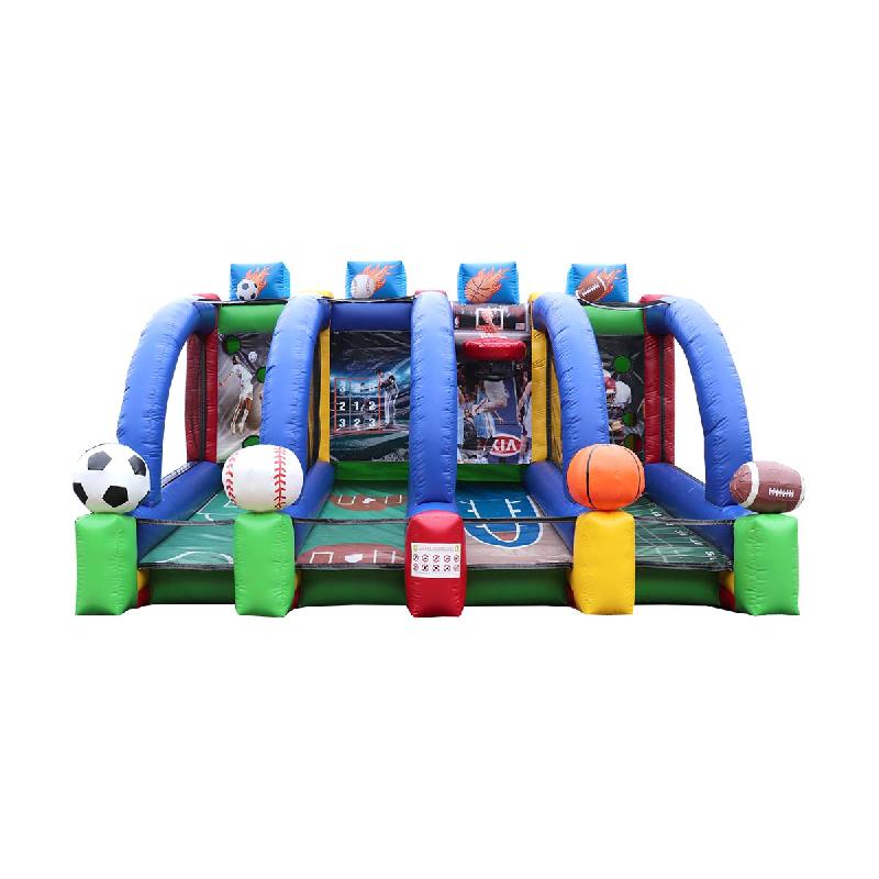 Jeu gonflable multisports - Réf. SP14-RB - 4 sports inclus - Dimensions : 5,5m x 3m x 1,9m_0