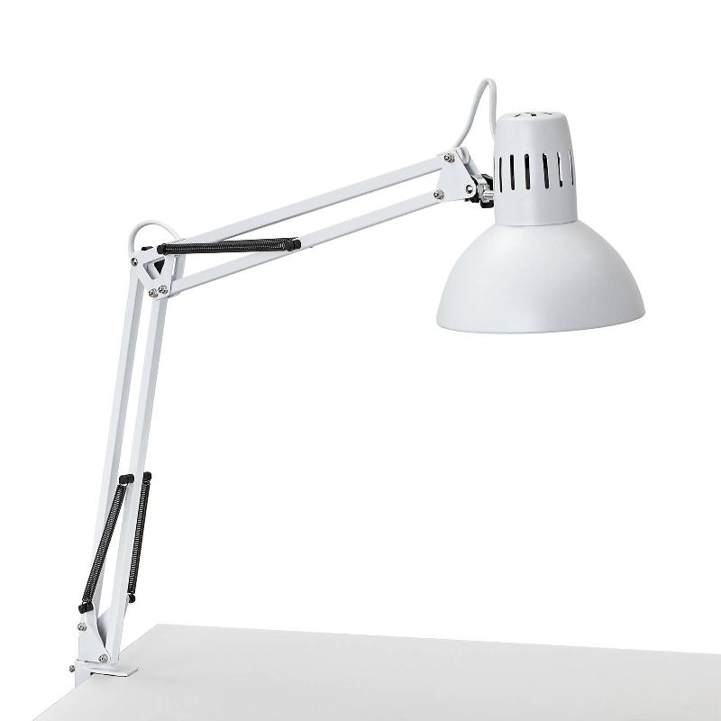 LAMPE À PINCE MAULSTUDY, BLANCHE, HAUTEUR 44 CM, MÉTAL