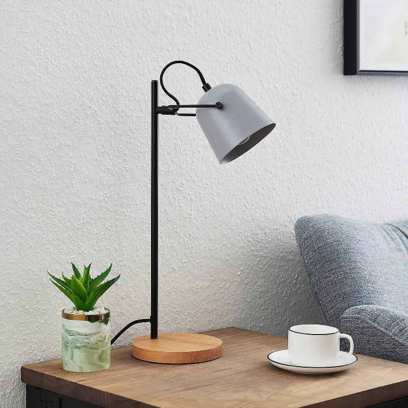LINDBY ADALIN LAMPE À POSER, GRISE
