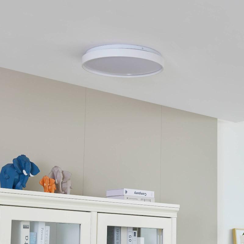 LINDBY SMART PLAFONNIER LED MIRREN, BLANC, MÉTAL, CCT, TUYA