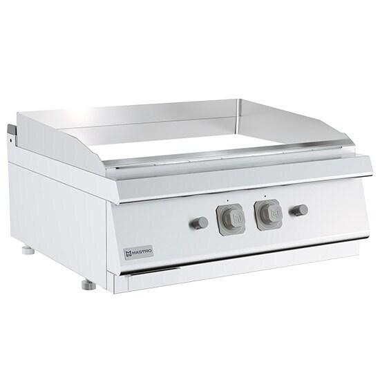 Mastro Plaque grillades gaz de table, plaque lisse chromée 800x730x300 mm - VIRTUS - inox MS78FTGCRT_0