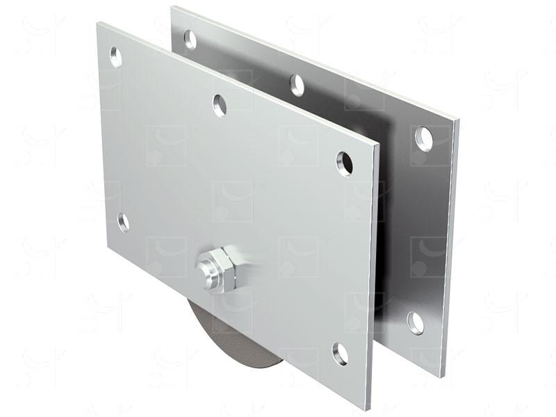 Monture gorge carrée galet fonte sur roulements à billes 250kg - MANTION - 0990gc - 689024_0