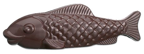 MOULE CHOCOLAT 2 EMPREINTES POUR 1  POISSON 24 X 7.5 CM