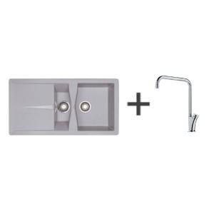PACK EVIER 1 CUVE 1/2 MÉTÉOR FRADURA MTD651 + MITIGEUR À BEC GALILÉO FRANKÉ
