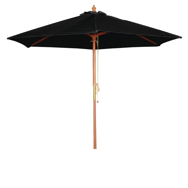 PARASOL BOLERO ROND, NOIR, 2,5 MÈTRES