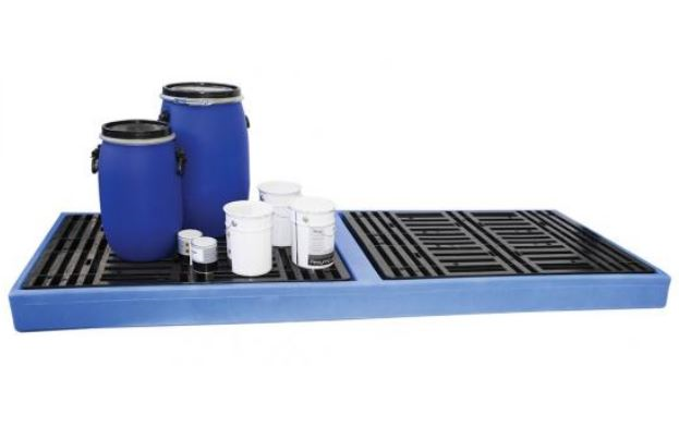 Plancher de rétention en polyéthylène - capacité de stockage jusqu'à 600L - couleur bleu_0