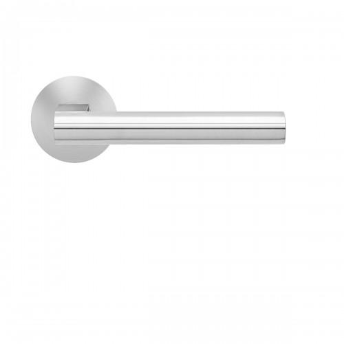 POIGNÉES DE PORTE SUR ROSACES RONDES AFFLEURANTES EPL 45 MADEIRA - SATINÉ - BEC DE CANE KARCHER DESIGN