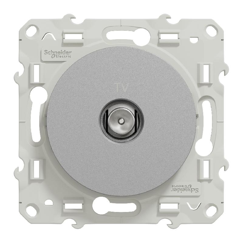 PRISE TV ODACE ALUMINIUM À VIS - SCHNEIDER ELECTRIC - S530445