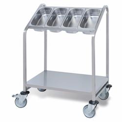 PUJADAS Chariot Porte Ramasse Couverts GN 1/3 Inox P80.740 - EMG-921036_0