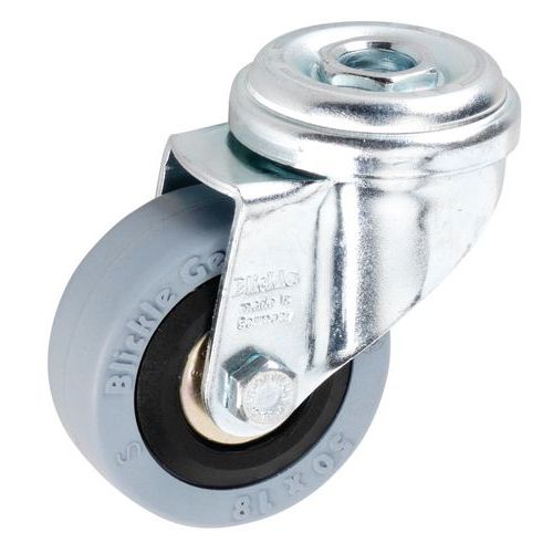 ROUL PIV A OEIL D=75MM F=60KG MOY. BILLE BDG CAOUTCHOUC - BLICKLE