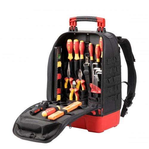 SAC À DOS D'OUTILS POUR ÉLECTRICIEN 28 PIÈCES WIHA