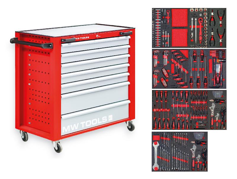 Servante d'atelier complète PRACO STARTER 212 outils MW Tools MWE211G2P_0