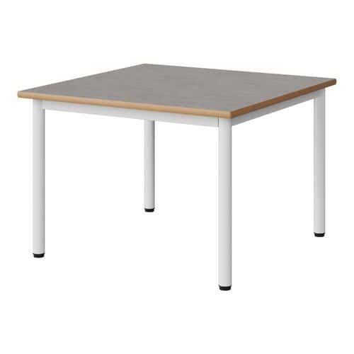 TABLE MALIBU 80X80CM T2 4P STRA ALAISÉ BÉTON F186/BLC 9016