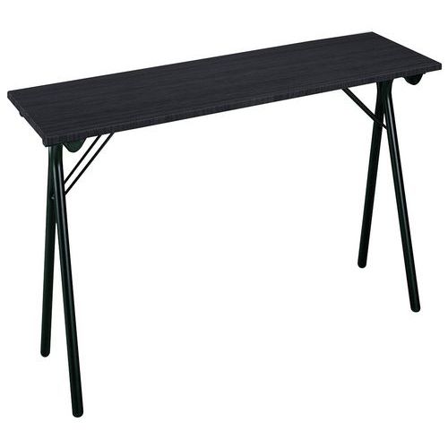 TABLE PLIANTE STAGE 200 X 40 CM FRÊNE NOIR PIED NOIR