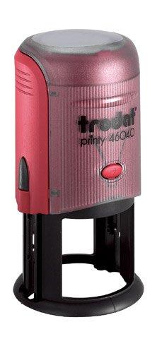 TAMPON TEXTE PERSONNALISABLE ROND PRINTY 4642 TRODAT MONOCHROME 8 LIGNES - GRIS