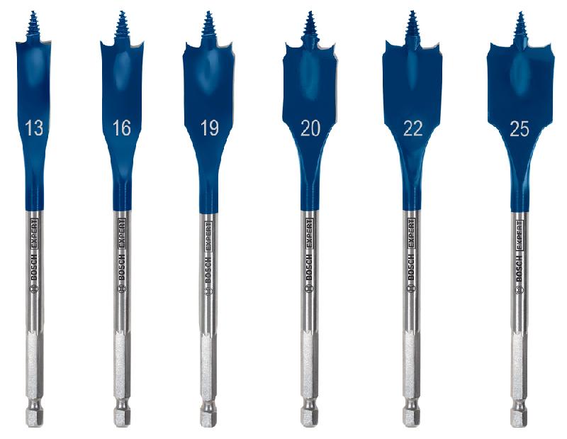 TROUSSE DE 6 MÈCHES PLATES SELFCUT SPEED 13 - 25 MM - BOSCH EXPERT - 2608900333