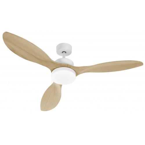VENTILATEUR DE PLAFOND AVEC LED - INVERSEUR DE SENS - 100W - OKLAHOMA - BLANC FARELEK