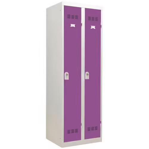 Vestiaire industrie propre 2 moraillon gris clair violet_0