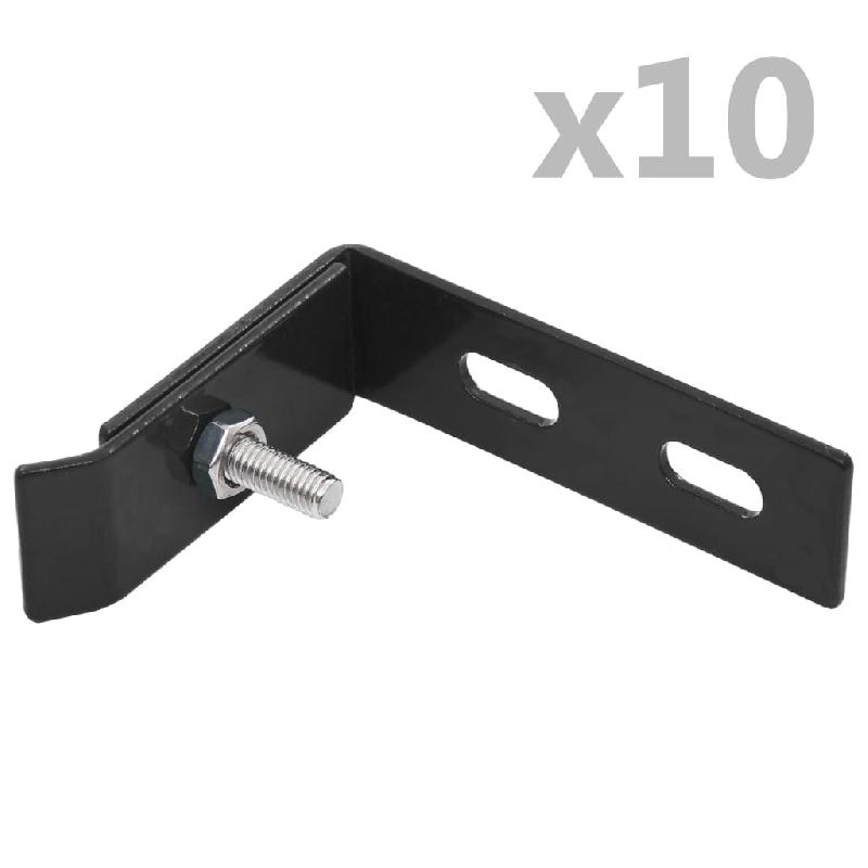 Vidaxl ensemble de 10 connecteurs d'angle mural anthracite 144501_0