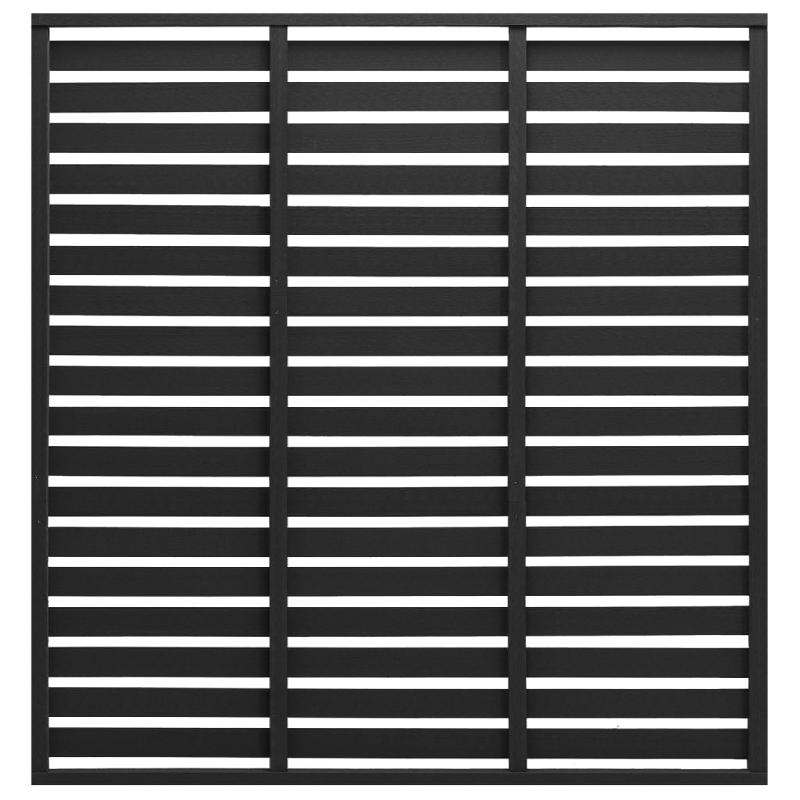 Vidaxl panneau de clôture wpc 180x180 cm noir 318111_0