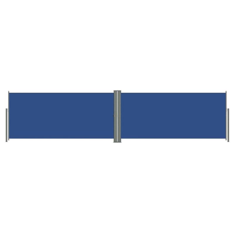 AUVENT PARAVENT STORE BRISE-VUE LATÉRAL RÉTRACTABLE DE PATIO JARDIN TERRASSE BALCON PROTECTION VISUELLE ÉCRAN 140 X 600 CM BLEU 02_0007138_0