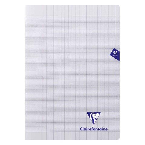 CAHIER PIQUÉ CLAIREFONTAINE MIMESYS A4 - 21 X 29,7 CM GRANDS CARREAUX 96 PAGES INCOLORE