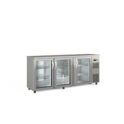 CORECO Arriere Bar 3 Portes Vitrees - +2/+8 - 2025X530X820/880 - Exterieur Inox - Capacite 490L SBIE-200 - Acier inoxydable 18/10 SBIE-200_0